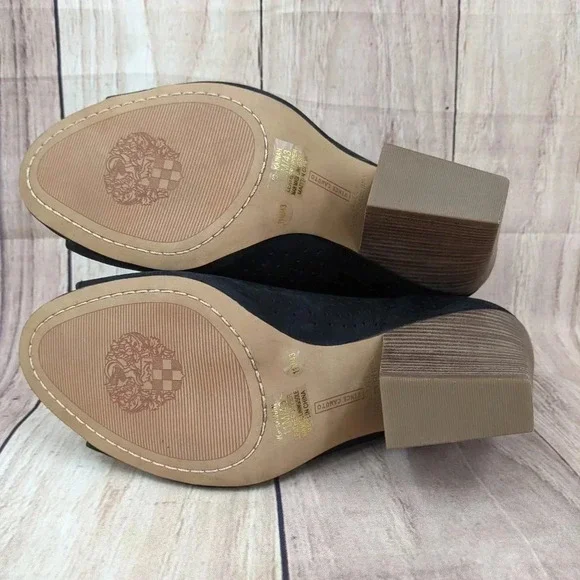 VINCE CAMUTO Kainan Open Toe Bootie NWOT Black Laser Cut Slip On Sz 11M - Picture 7 of 7